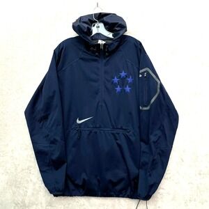Nike Fly Rush 5 Star Field General Pullover Hoodie Men's Large Navy 1/2‎ Zip